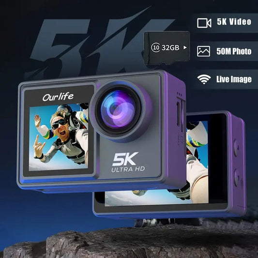 Ourlife 5K 30fps Action Cam 50MP